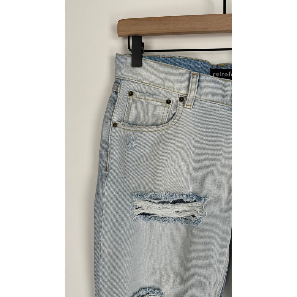 Retrofete Maggie Denim Jean Two Tone Laguna Womens Size 24 New Distressed - Picture 6 of 13